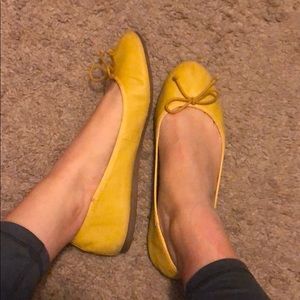 Yellow ballet flats